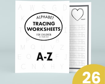 Alphabet Tracing Worksheets A-Z: Preschool Letter Practice (PDF Download)
