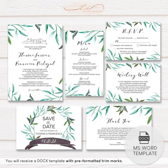 Printable Wedding Invitations DIY Wedding Invitation TVW042 DOCX MS Word Template Harry Potter Wedding Invitation Template Harry Potter