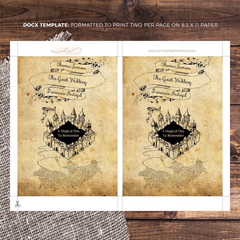 Harry Potter Wedding Invitation Template Printable Wedding | Etsy