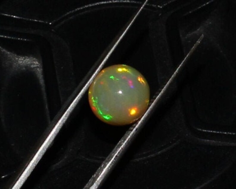 Welo Opal Rainbow Opal Beautiful Opal Fire Opal 3.80 CRT Natural Welo Fire Ethiopian Opal Round Stone Opal Rounds Gemstones 10.5 MM