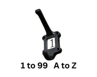 Cast Iron Number Coat Hook - Rustic Black Hallway Organizer