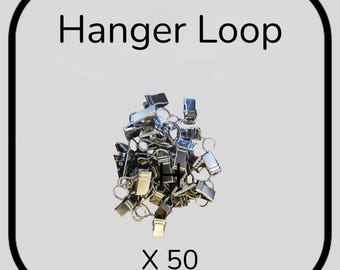 50 X Hanger Loops, Clips for Wall, Rope, Photos, Drawings, Xmas, Birthday