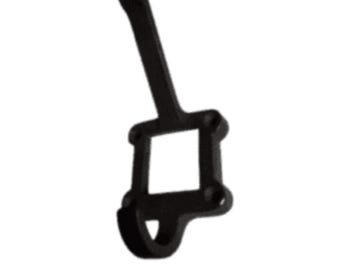 Coat hook, wall mount, door mount,  black, ADD YOUR ARTWORK, Portrait 2 peg