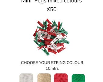 50 pinces à linge colorées pour accrocher des photos, des dessins, des dessins, des dessins, des guirlandes, des cordes, des guirlandes ...