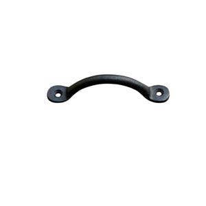 Cast Iron Bow Drawer Handle: Rustic Black Cabinet Pull 4"