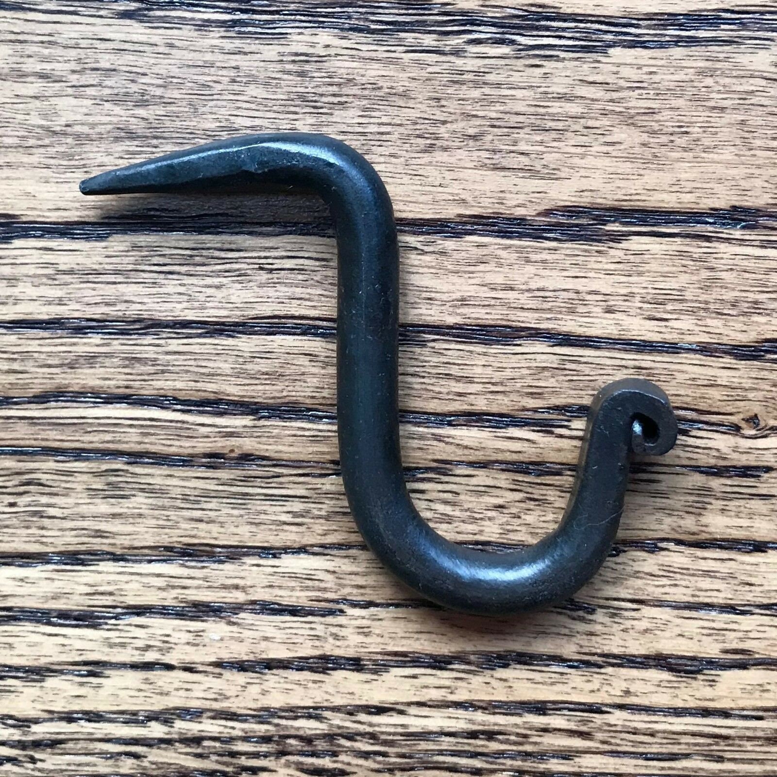 Vintage Tea Towel Hook Cup Hooks Hand Black Small Different