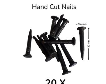 Hand Forged Nails Black| Iron | Vintage Blacksmith 20 per Pack
