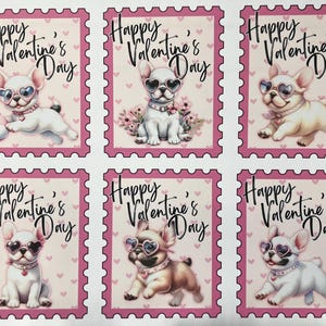 Frenchie Printable Valentine Cards, Cute Frenchie Dog Valentines, French Bulldog Valentines, School Valentines, Valentine Cards for Kids