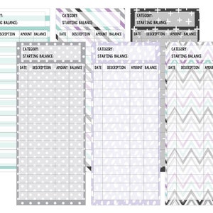 Spending Tracker, Cashless Spending Tracker, Cash Spending Tracker, Expense Tracker, Printable Spending Tracker, Cash Envelope Insert