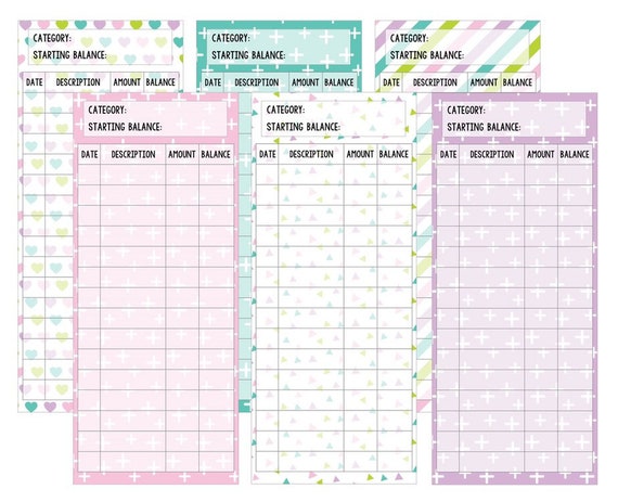 Spending Tracker, Cashless Spending Tracker, Cash Spending Tracker, Expense Tracker, Printable Spending Tracker, Cash Envelope Insert