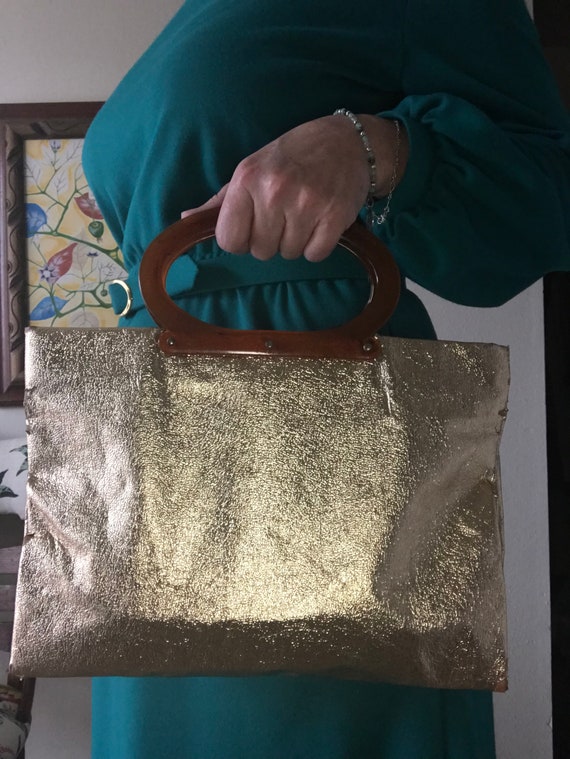 Gold Lame Tote