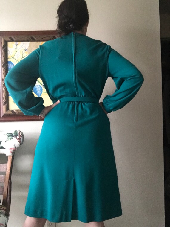 70's Green Dress - image 4
