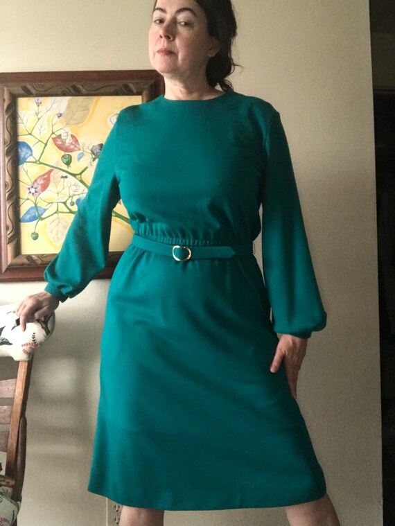 70's Green Dress - image 1