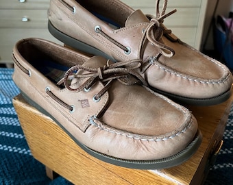 Mocasines de cuero Sperry Top Sider, para navegación y náuticos, talla 10