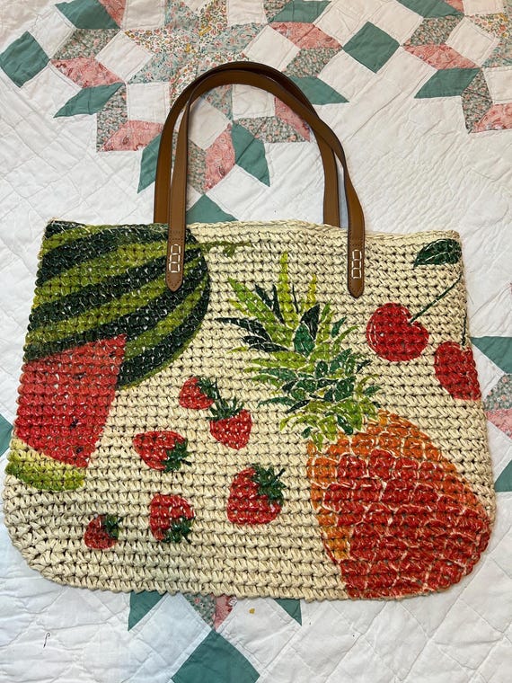 Basket Tote with Fruit