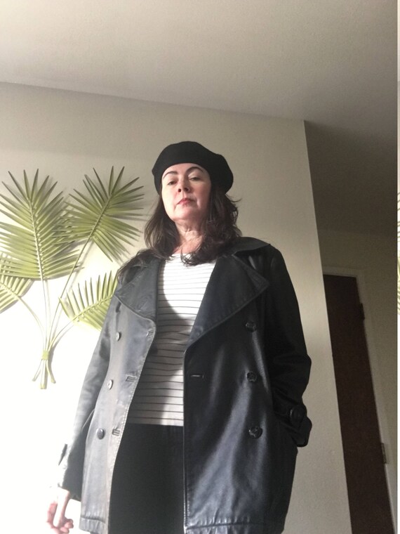 Leather Double breasted Jacket