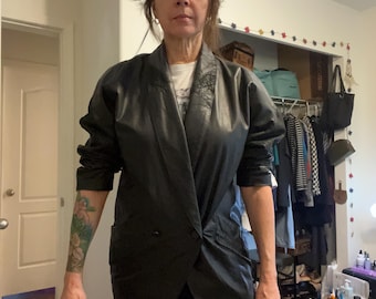80’s Small Leather Coat