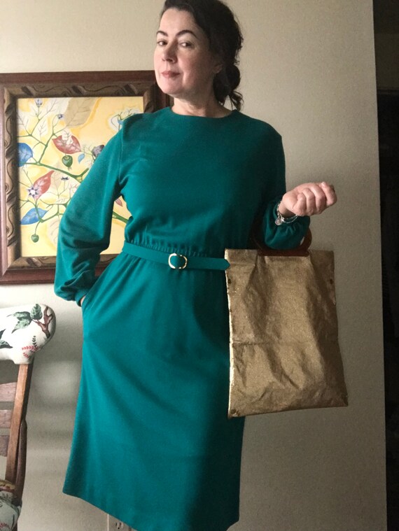 70's Green Dress - image 5