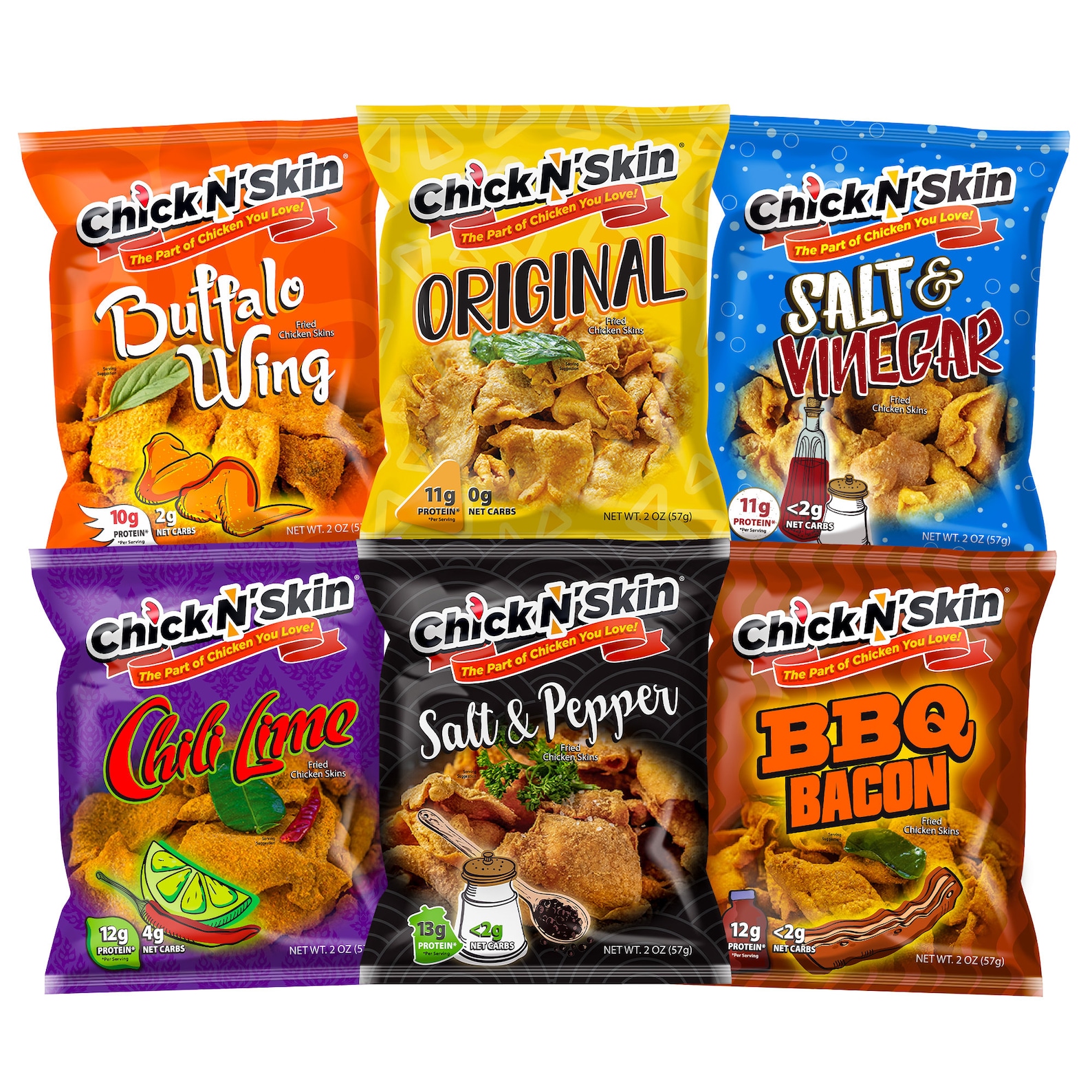 Fried Chicken Skins Variety Pack 6 Count Low Carb High Etsy