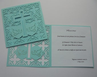 Invitation - Faire-Part pour Communion ou Baptême