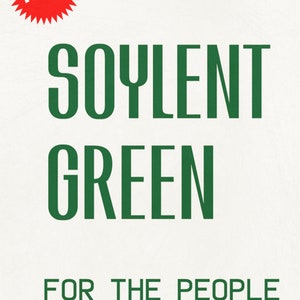 Soylent Green - Cartão de aniversário, Cartão em branco, Cartão de felicitações, Humanos reciclados, Wasteland, Pós-apocalíptico, Distopia, Comida do futuro
