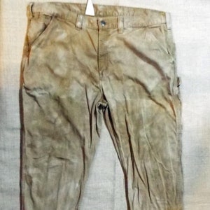 42W / 32L -  Carhartt Apocalyptic Wasteland Distressed Work Pants Trousers - T110