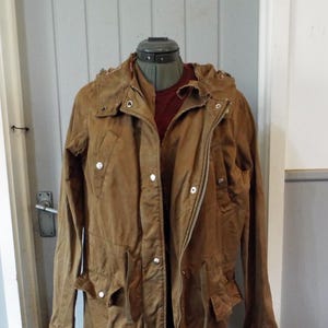 Distressed Post Apocalyptic Hooded Wasteland Ladies Fishtail Parka - UK10 US6 EU38