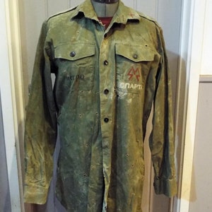 Metro 2033 Inspired - Distressed Vintage British Army Shirt - Medium to Large (UK) - IV