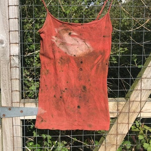 Post Apocalyptic Distressed Stretch Cotton Cami Top - UK10 / US 6  - V107
