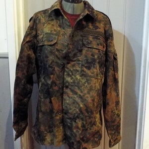 Distressed Dirt Stained German Army Flecktarn Shirt,  L - I