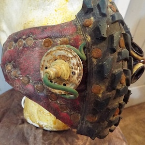 Wasteland Post Apocalyptic Raider Mask - Leather, Tyre & Found Objects