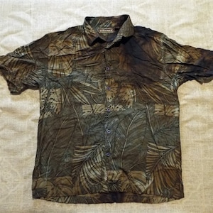 Vintage Distressed Dirt Stained Hawaiihemd L- A058