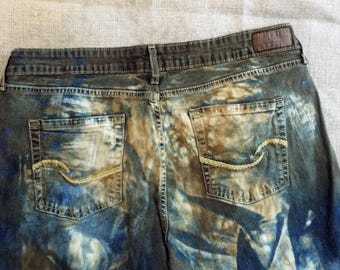 Levi's Acid Wash Cut off Jeans: Distressed Denim (35x26) - Etsy