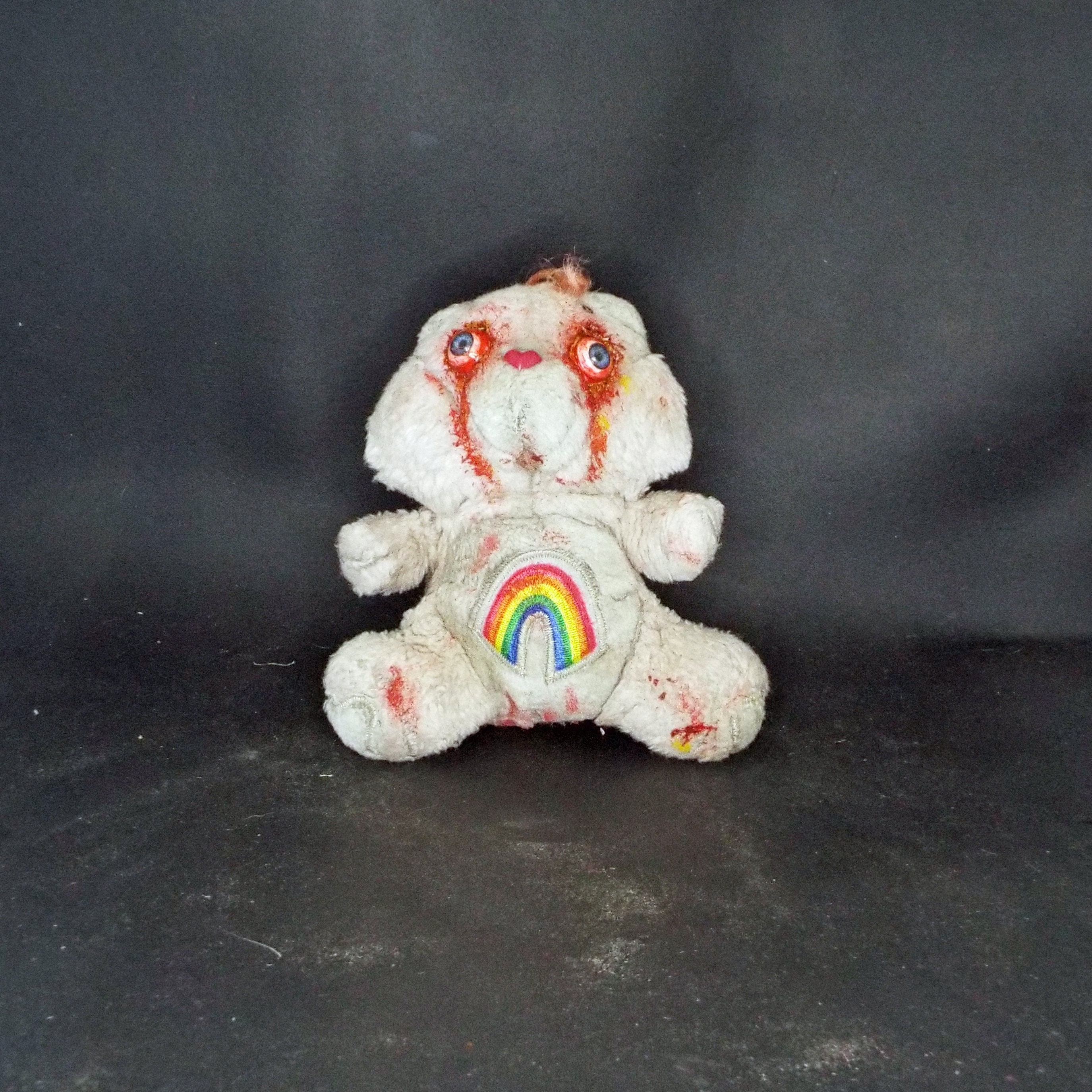 MATURE - Cloaca the Rainbow Care Bear - Horror Gore Plush Toy