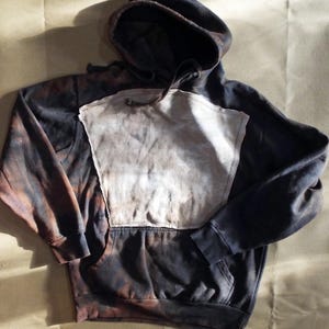 Verontruste herwerkte hoodie - met patch - M - werkkleding Streetwear Afterhood