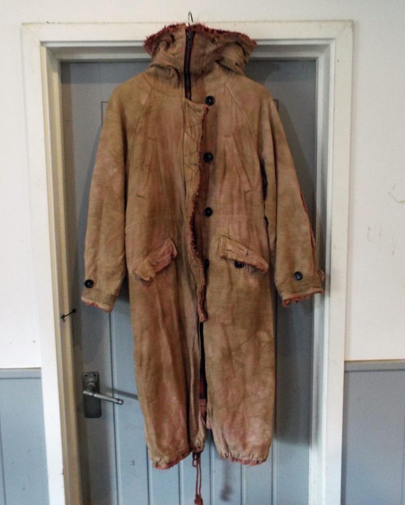 Urban Outfitters Ladies Distressed Wasteland Apocalypse Pink Fishtail Parka - 36"
