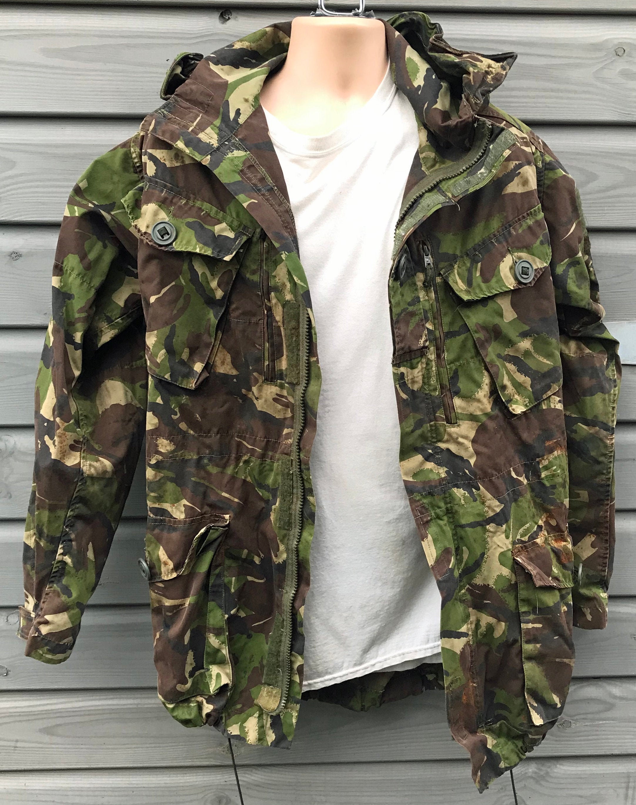 Chemically Stained British Army Windproof Smock Jacket - 37 Chemically Stained British Army Windproof Smock Jacket - 37