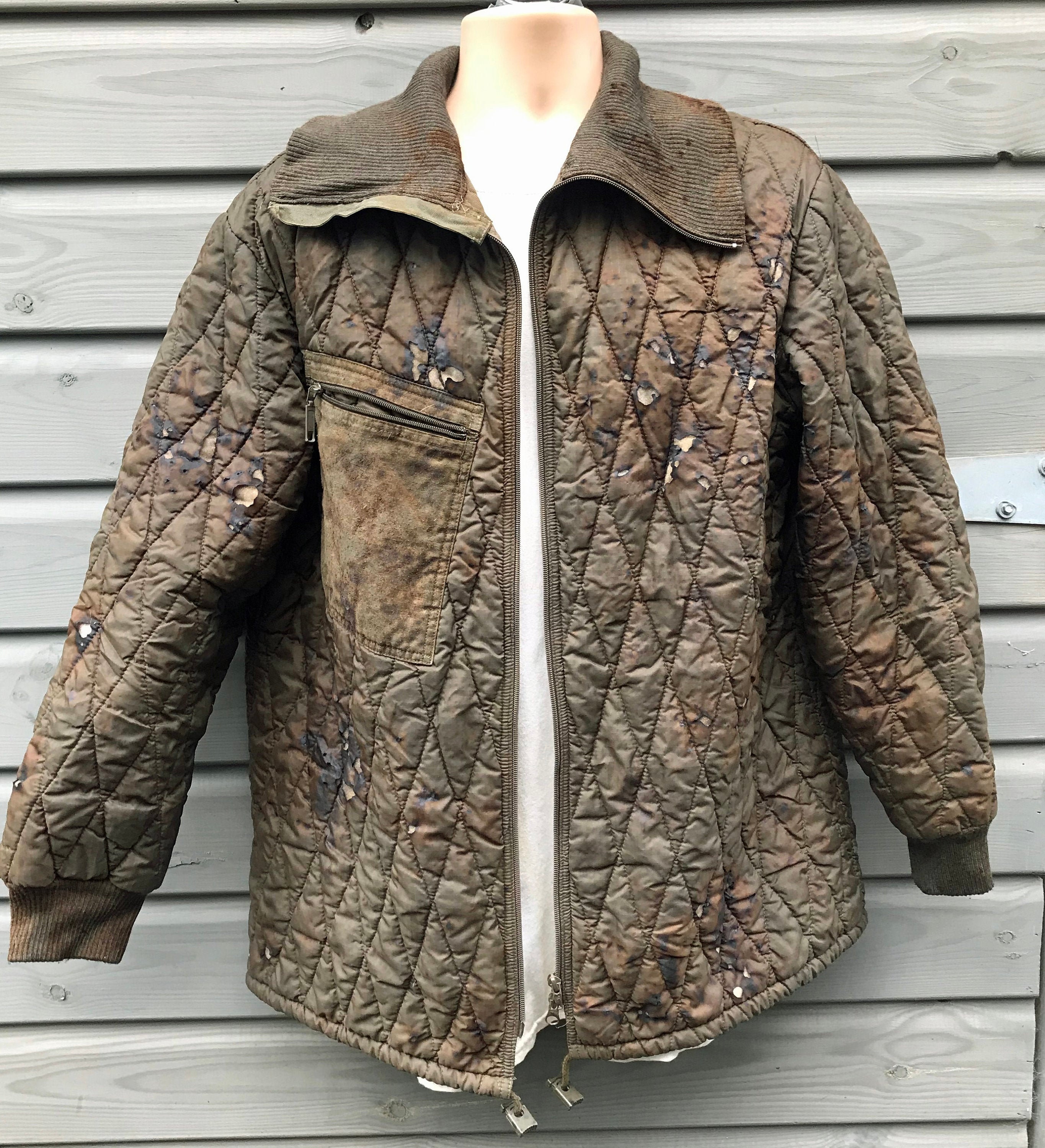 Distressed German Army Parka Liner XL Etsy Singapore