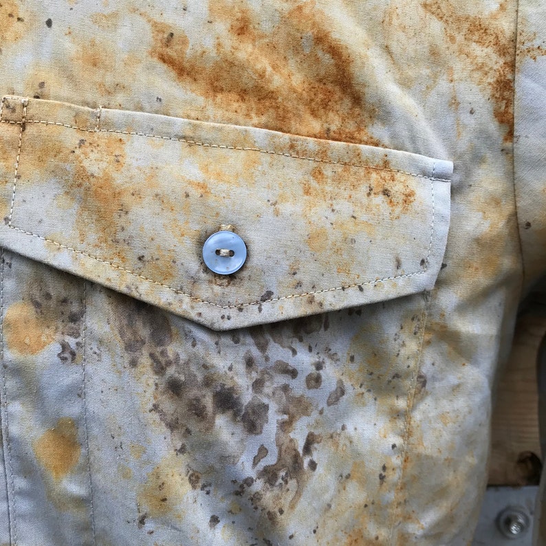 Rust Chemical Dyed Shirt Postapo Stained Wasteland Clothing | Etsy