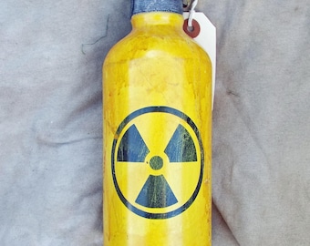 Post Apocalyptic Nuclear Hazard Warning Water Bottle Cosplay Larp