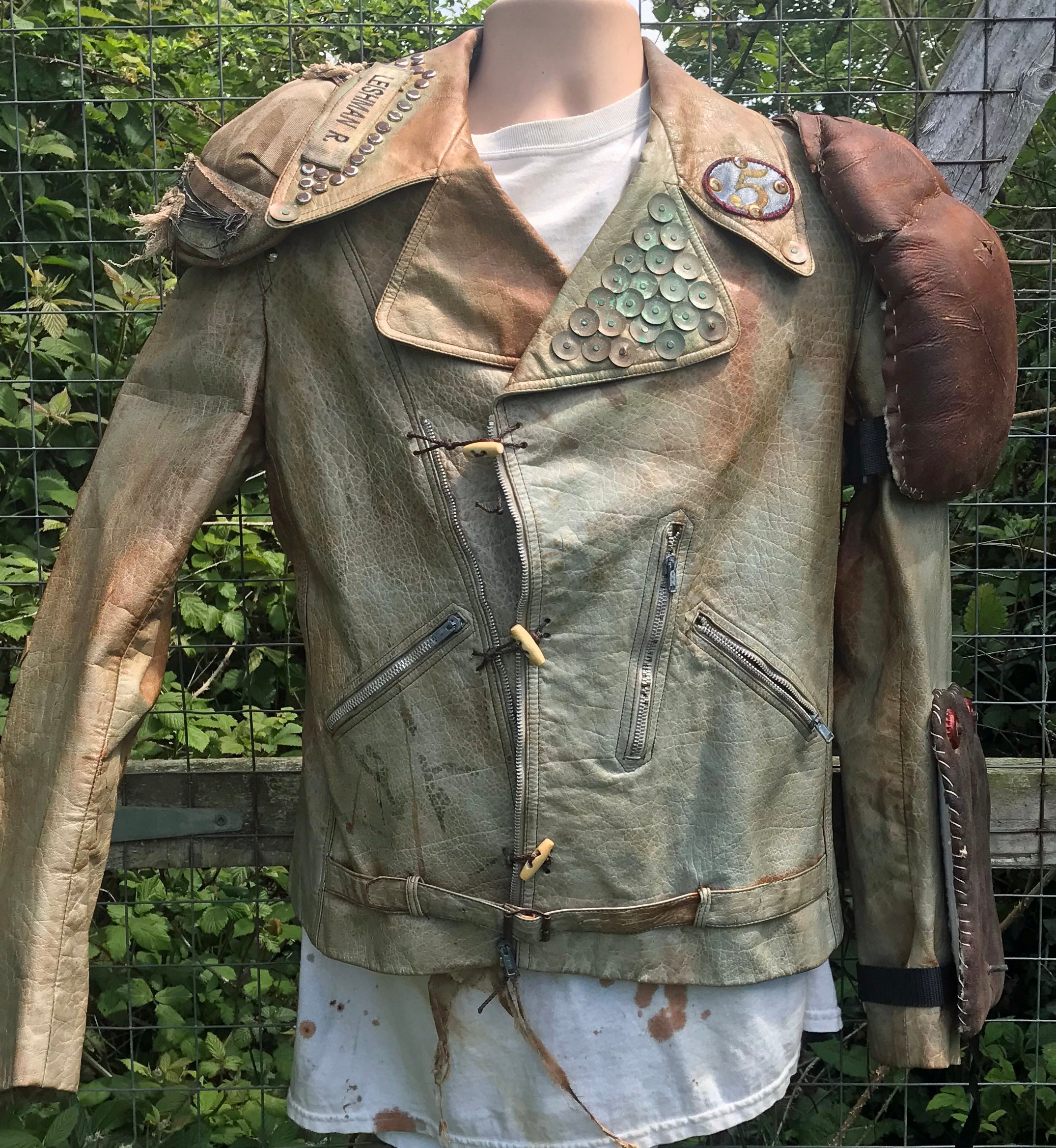 Leather Apocalyptic Jacket - Post RAT Small Etsy