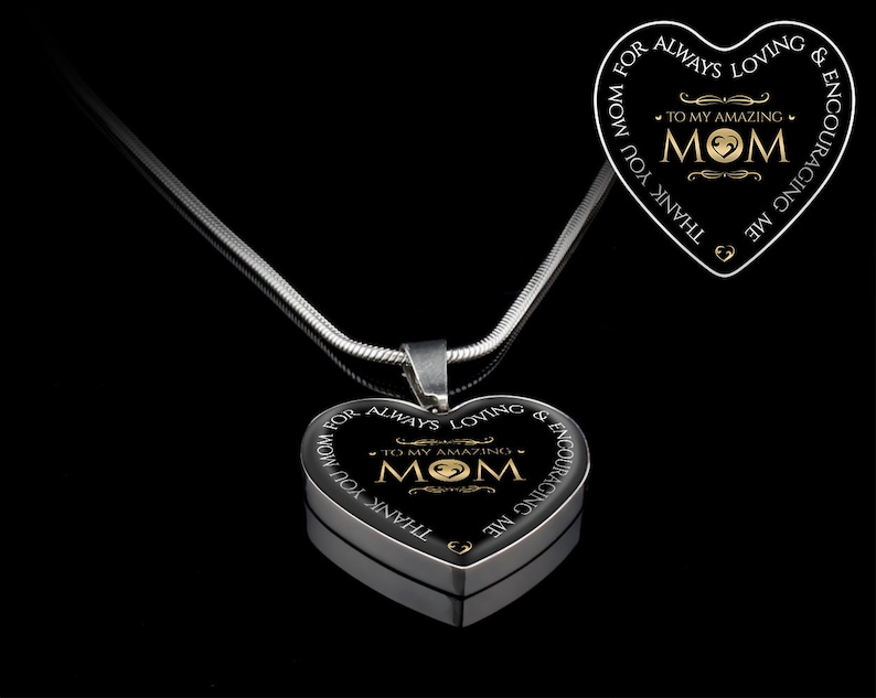 Mothers Day Personalized Luxury Necklace \u2013 Engraved SilverGold Plated \u2013 Heart Pendant decor Gift Ideas \u2013 For Her \u2013 Him