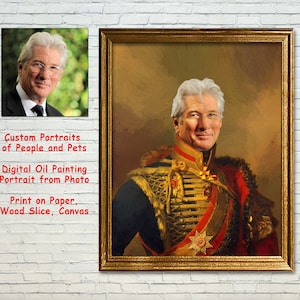 Custom Royal Portrait, Renaissance Portrait, Royal Pet Portrait, Custom Portrait From Photo, Custom Personalized Military Portraits,