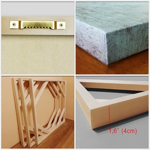 May include: A close-up of a wooden canvas frame with a 1.6 inch (4 cm) depth. The frame is made of natural wood and has a smooth finish. The canvas is stretched tightly over the frame and is ready to be painted.
