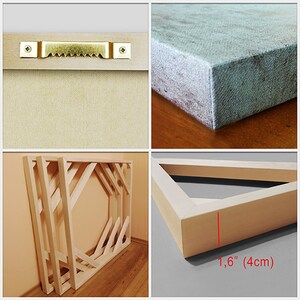 May include: A close-up of a wooden canvas frame with a 1.6 inch (4 cm) depth. The frame is made of natural wood and has a smooth finish. The canvas is stretched tightly over the frame and is ready to be painted.
