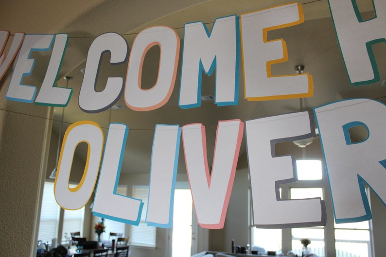 customizable welcome home baby banner printable digital etsy