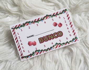 Holiday Bunco Cards