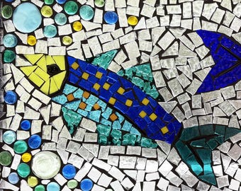 Buntglas-Fischfenster