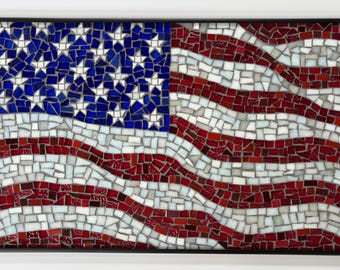 モザイク ウォール アート USA 星条旗 揺れる旗 - Etsy 日本