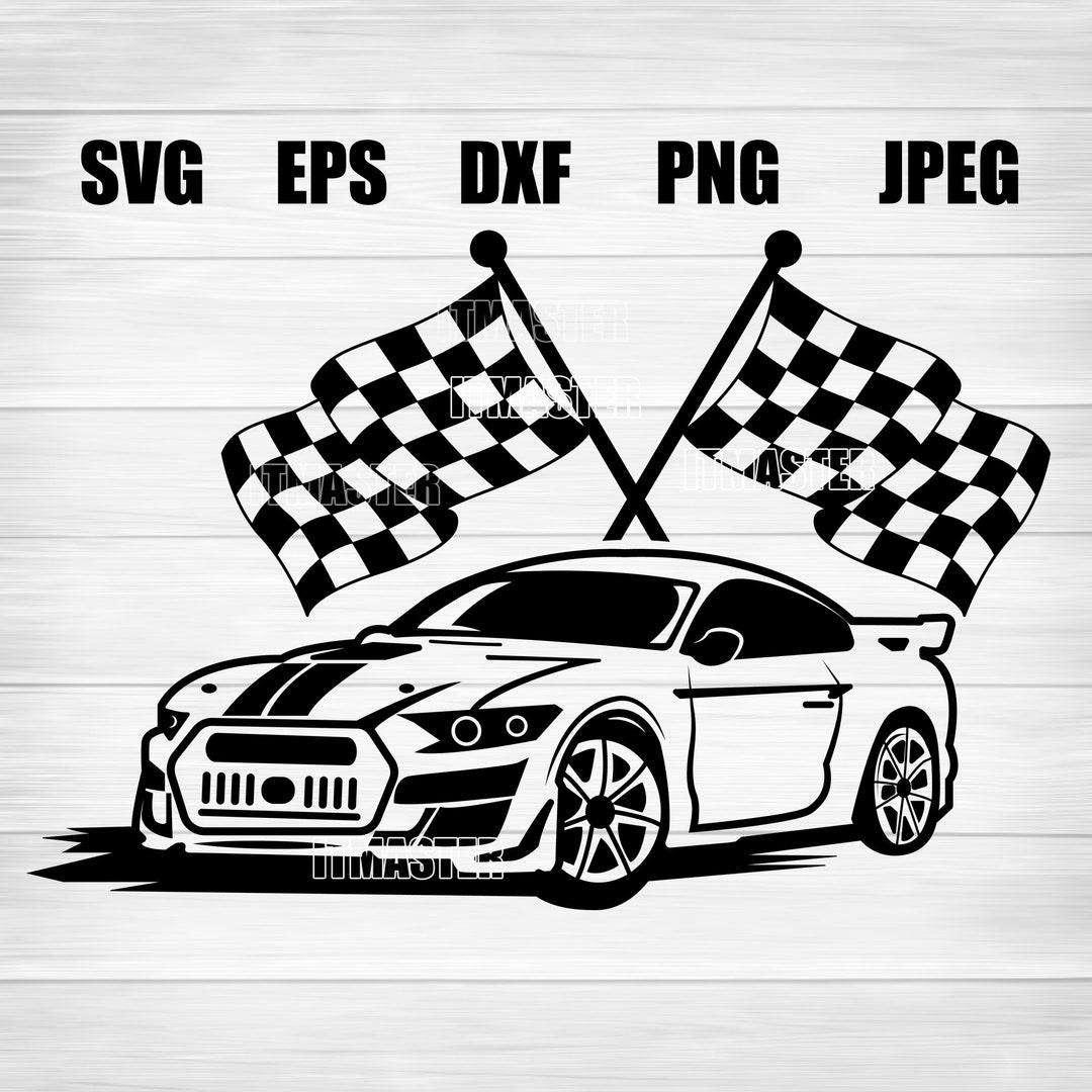 Racing Sports Car Svg ,race Car Svg ,checkered Flag SVG, Eps,dxf,png ...